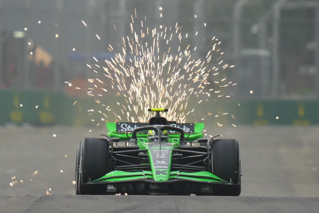 Kick Sauber driver Zhou Guanyu steers his car during the first practice session for the Singapore Grand Prix at the Marina Bay Street Circuit. Photo: AP