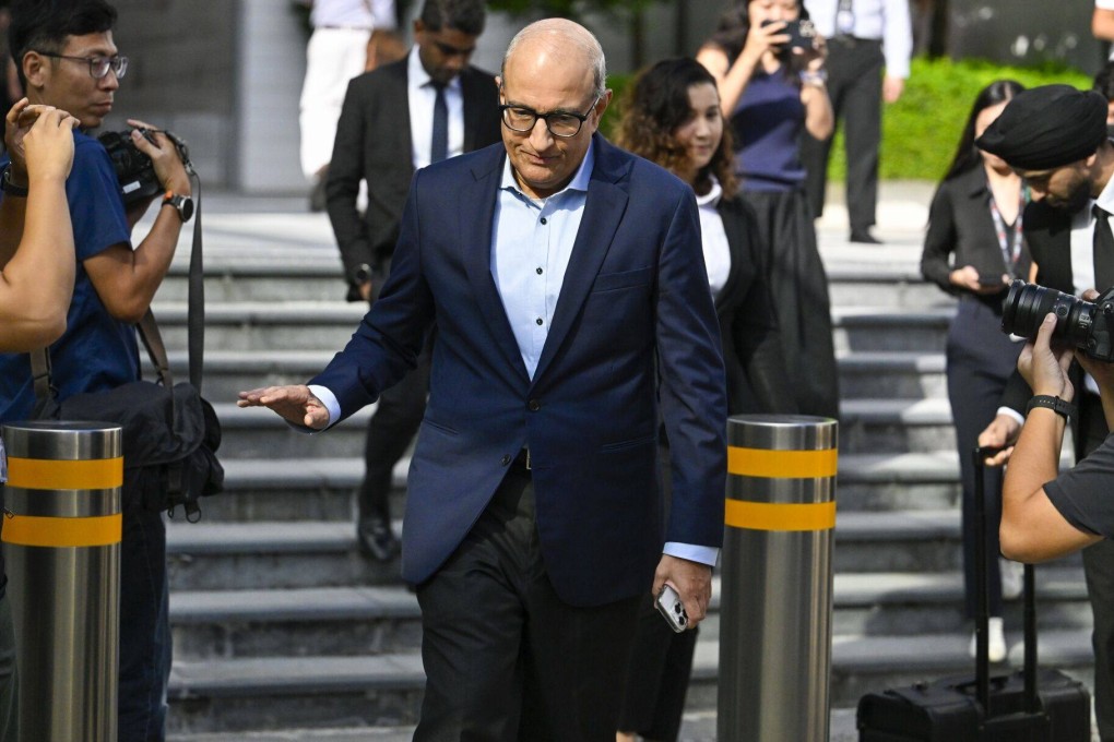 S Iswaran, Singapore’s former transport minister, leaves the State Courts in March. Photo: Bloomberg