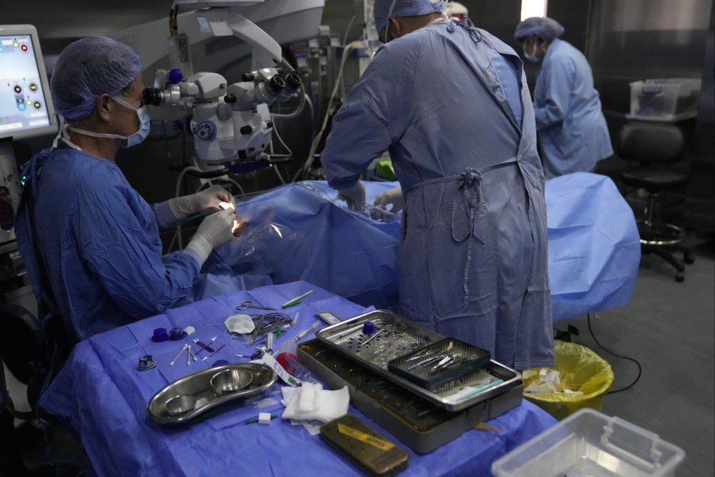 Elias Jaradeh, a legislator and an ophthalmologist, who has conducted dozens of operations for victims. Photo: AP