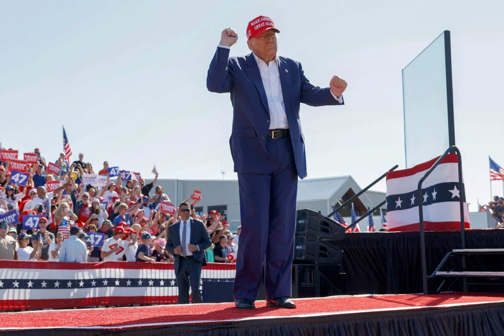 Donald Trump at a campaign rally in Wilmington, North Carolina on Saturday. Photo: Getty Images / AFP