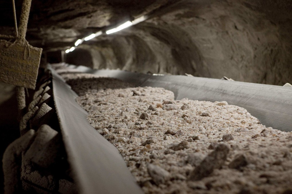 Potash at the Rocanville Potash Corp mine in Saskatchewan, Canada. Photo: Reuters