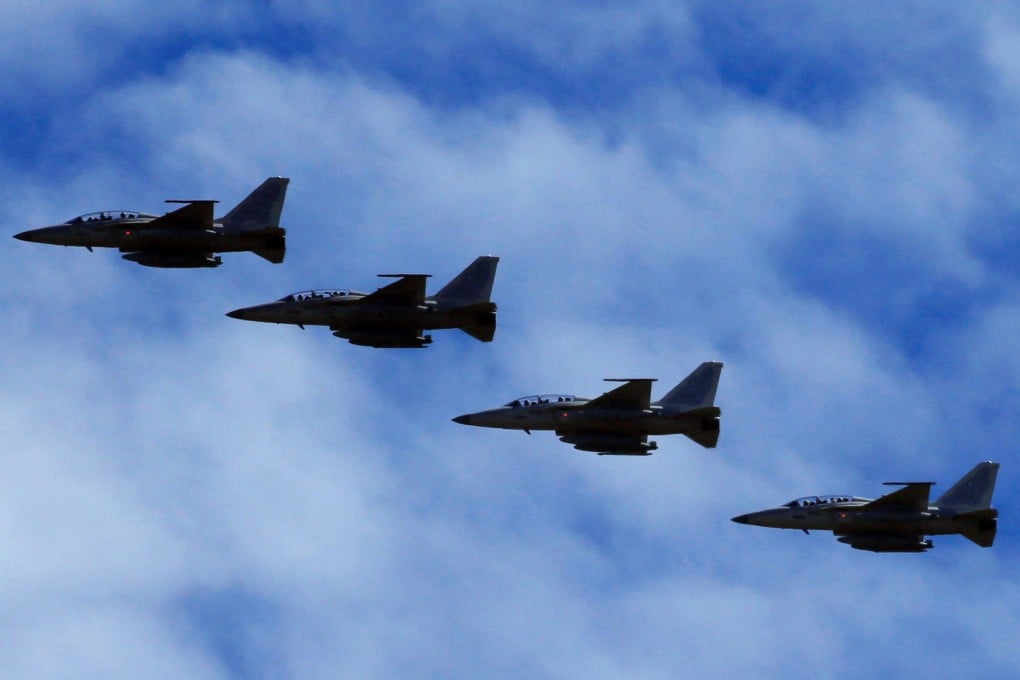 FA-50 fighter jets, newly purchased from South Korea, pictured in the Philippines in 2016. Manila previously treated South Korea purely as a source of defence procurement, analysts say. Photo: Reuters