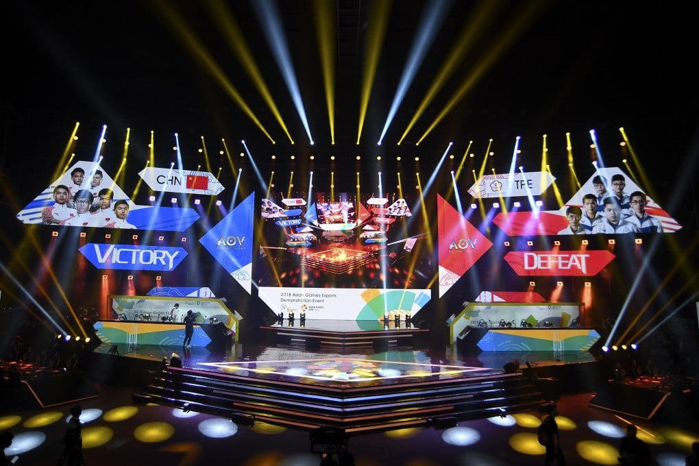 The arena for the esports exhibition at the 18th Asian Games on August 26, 2018. China has been seeking a greater foothold in the global esports industry in recent years. Photo: INASGOC via AP