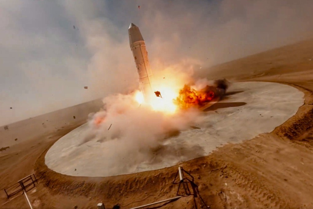 Chinese start-up Deep Blue Aerospace is planning a second attempt in November after its reusable rocket blew up during a flight test on Sunday. Photo: Handout