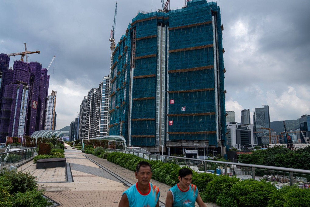 Residential buildings under construction in Hong Kong’s Kai Tak district on September 2. Hong Kong’s property downturn is taking a growing toll on the city’s developers, who are sitting on large amounts of unsold inventory. Photo: Bloomberg