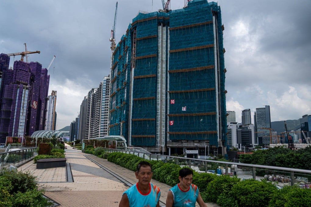 Residential buildings under construction in Hong Kong’s Kai Tak district on September 2. Hong Kong’s property downturn is taking a growing toll on the city’s developers, who are sitting on large amounts of unsold inventory. Photo: Bloomberg
