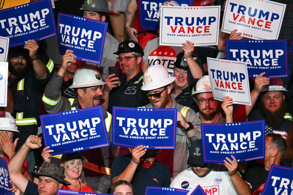 Donald Trump supporters at a campaign rally in Indiana, Pennsylvania. Photo: AFP
