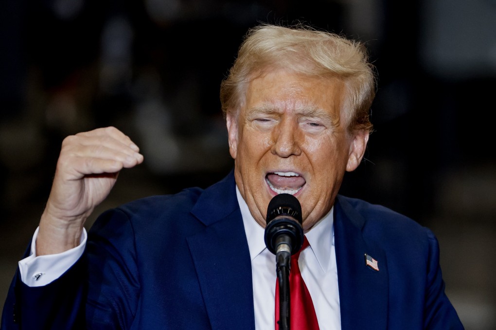 Republican US presidential nominee Donald Trump speaks during a campaign event in Mint Hill, North Carolina, on Wednesday. Photo: EPA-EFE