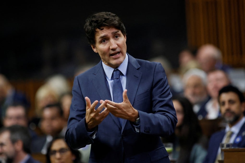 Canada’s Prime Minister Justin Trudeau speaks in the House of Commons on Parliament Hill in Ottawa on Wednesday. Photo: Reuters