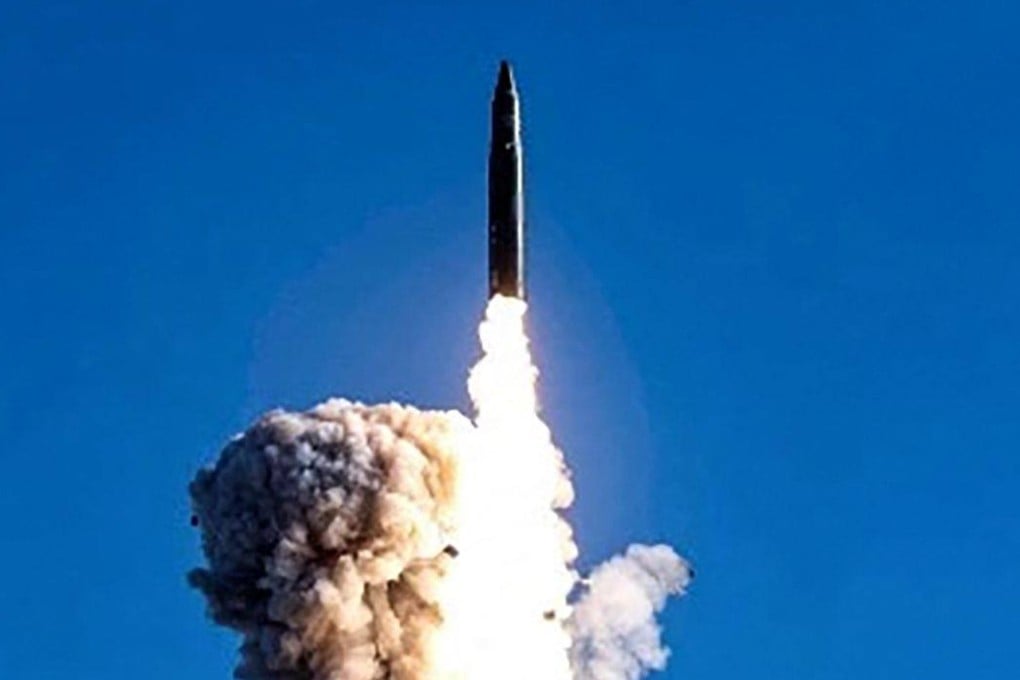 The PLA released pictures of the ICBM test on Thursday. Photo: AFP