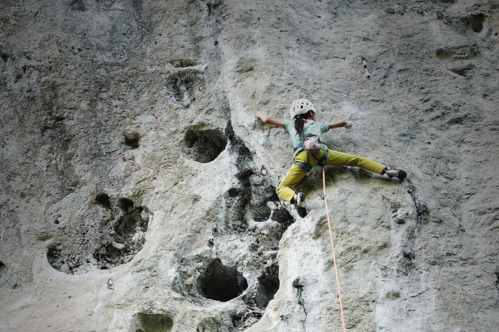 Hong Kong’s Veronica Chik has already reached an elite climbing level and is still only 9 years old. Photo: Vivian Wan