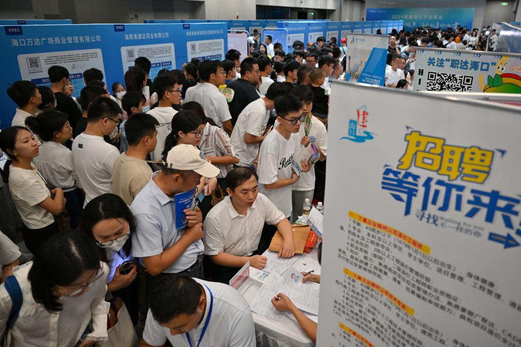 The jobless rate for the 16-24 age group in China, excluding students, rose to 18.8 per cent from 17.1 per cent in July. Photo: Xinhua