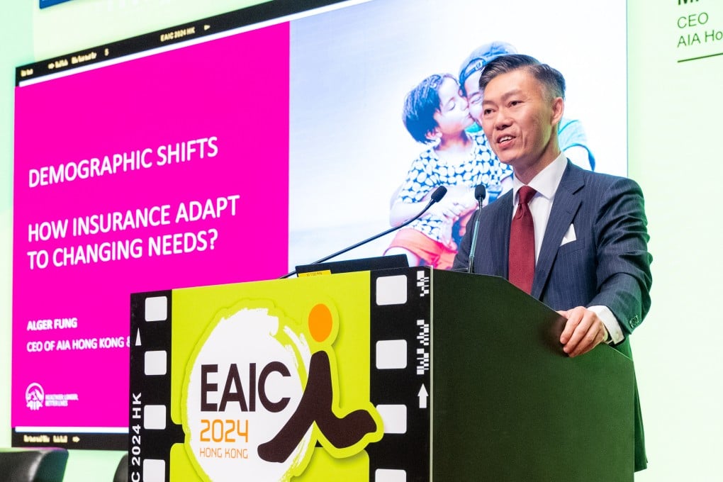 Alger Fung, CEO of AIA Hong Kong and Macau, at the East Asian Insurance Congress.
