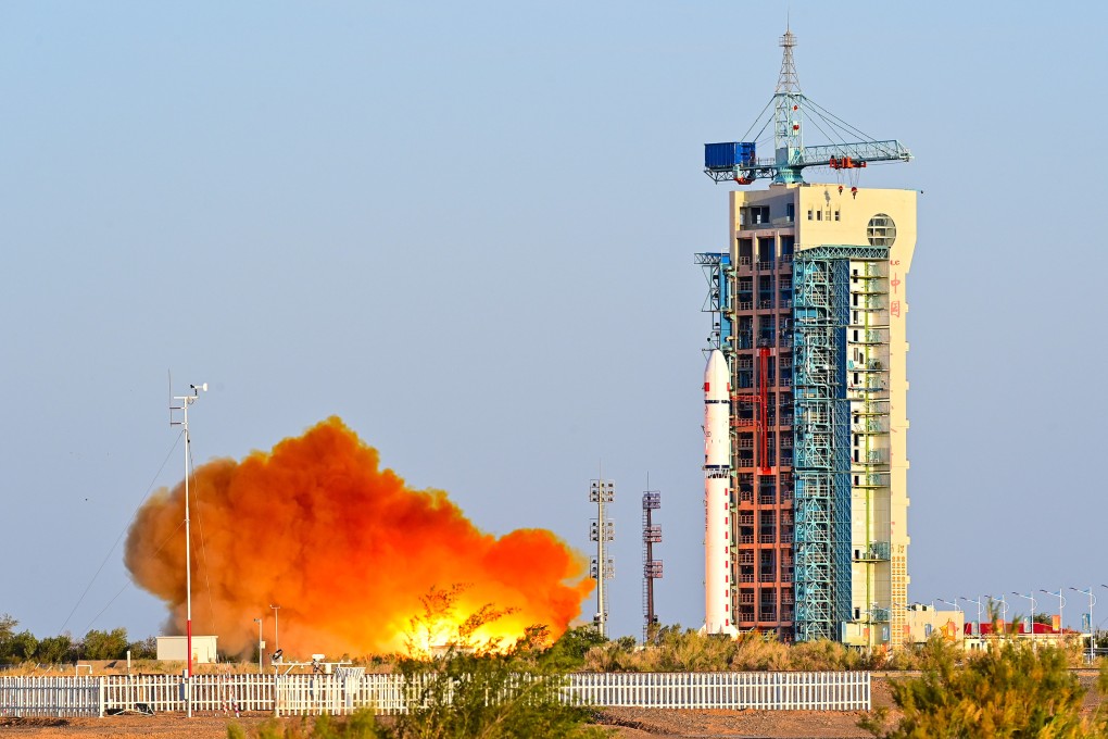 A Long March 2D rocket carrying China’s first reusable satellite, the Shijian-19, blasts off from the Jiuquan Satellite Launch Centre on Friday. Photo: Xinhua