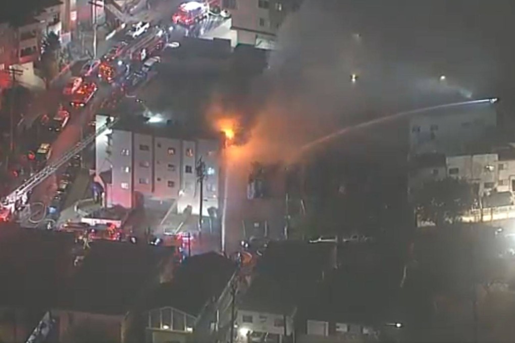 Firefighters battle a blaze in Chinatown, Los Angeles, on September 13. Photo: X/abc7marccr