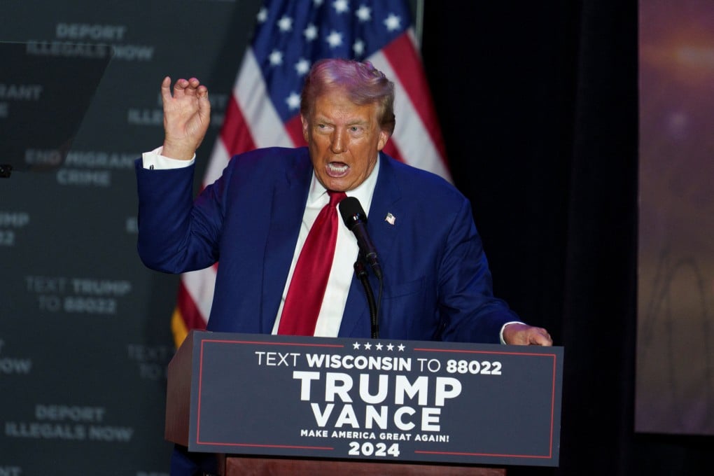 Republican presidential nominee Donald Trump speaks at a campaign event in Prairie du Chien, Wisconsin, on September 28. Photo: Reuters