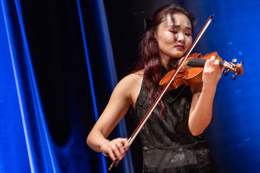 Hong Kong-born violinist Angela Chan performs during the semi-final of the Joseph Joachim Violin Competition in Hanover, Germany. On September 28, Chan became the first violinist from Hong Kong to win the prestigious competition, sharing the top prize with Canadian Jacques Forestier. Photo: Helge Krückeberg