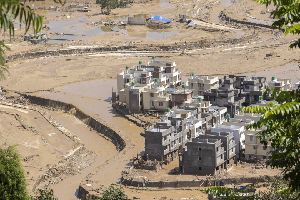 A view of a flooded area in Kathmandu, Nepal, on Monday. At least 198 people have died in  landslides and floods across the country in recent days. Photo: EPA-EFE