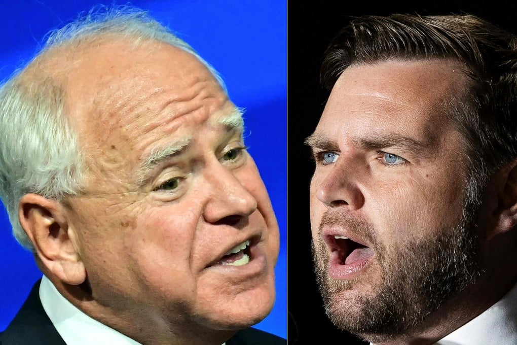 Democrat Tim Walz and Republican J.D. Vance will face off in the only scheduled US vice-presidential debate. Photo: AP