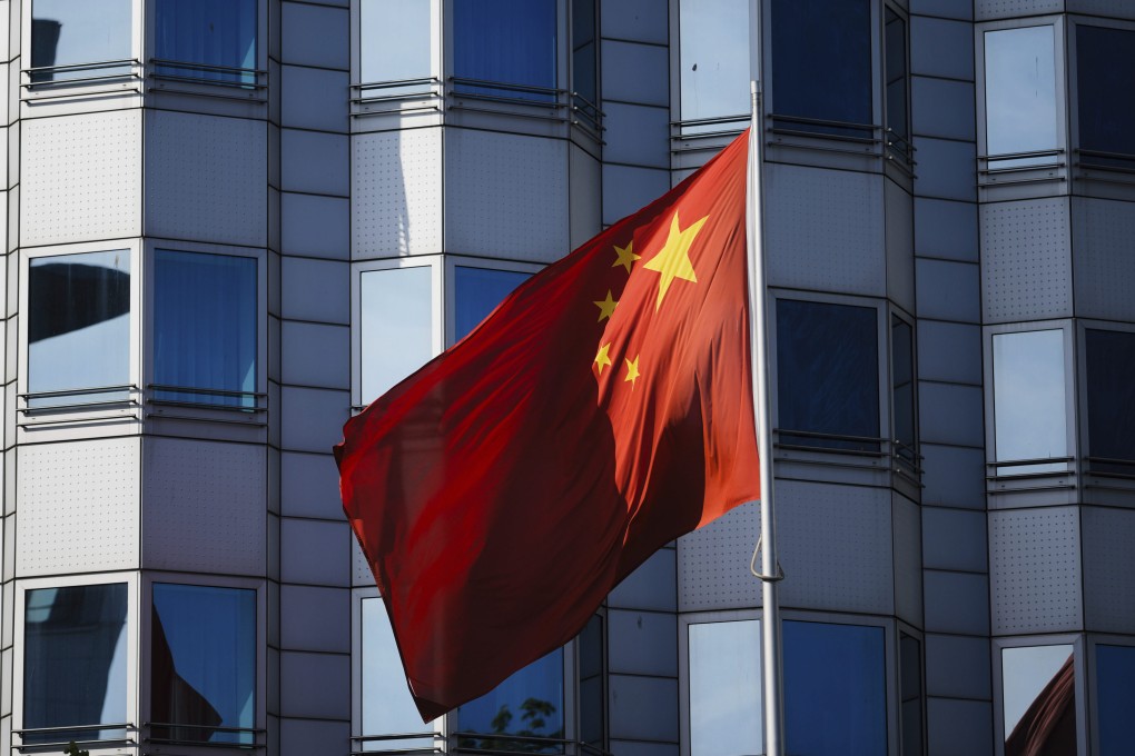 The Chinese national flag waves in front of the country’s embassy in Berlin. Photo: AP