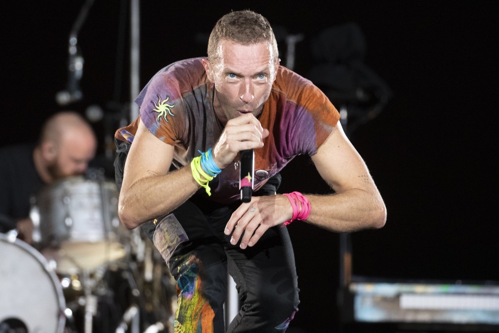 British singer Chris Martin performs with his band Coldplay as part of their ‘Music of the Spheres’ world tour last year. Photo: EPA-EFE