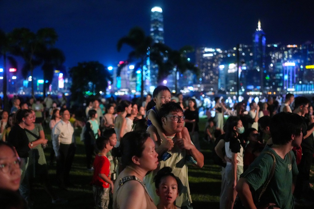 Thousands of people had converged on the cultural hub to wait for the National Day-themed performances. Photo: Sam Tsang