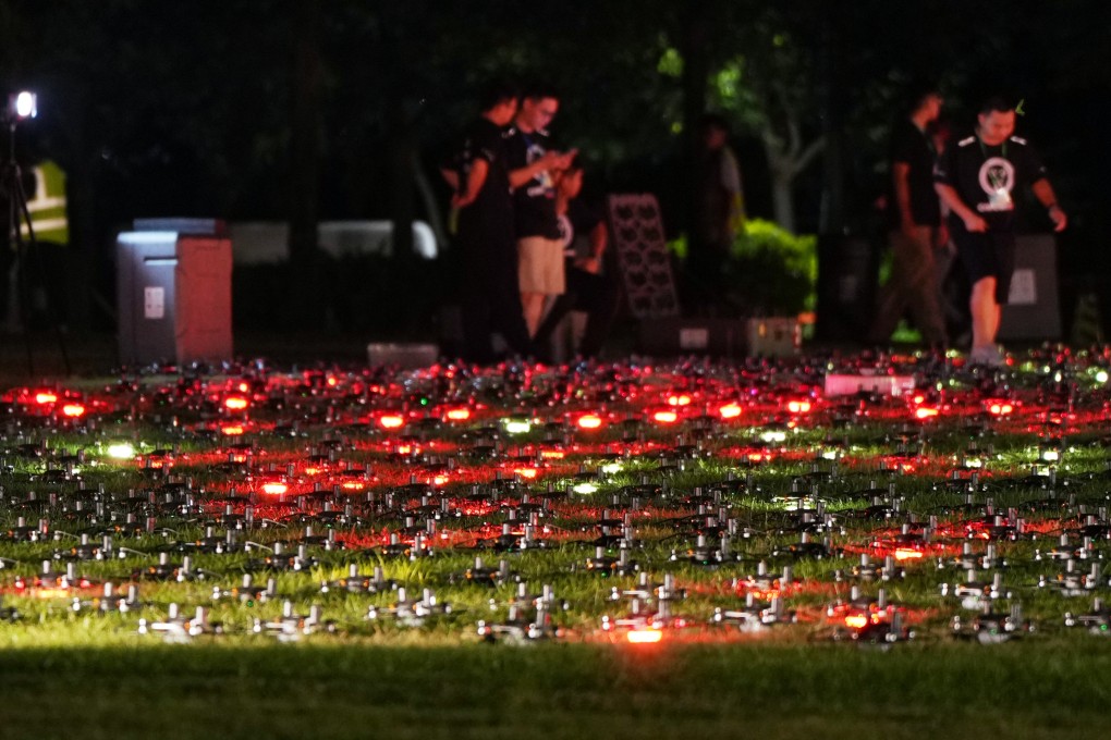 Hong Kong was forced to cancel it’s pre-National Day drone show on Monday. Photo: Sam Tsang