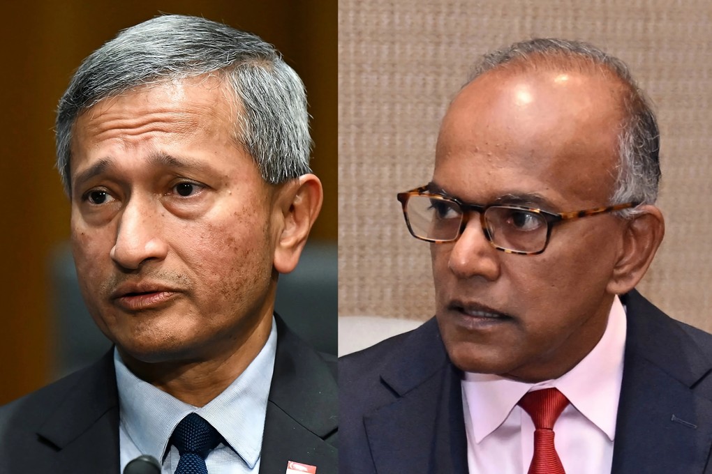Singapore’s Foreign Minister Vivian Balakrishnan (left) and Law Minister K. Shanmugam are seen in this composite picture. Photo: dpa, SCMP