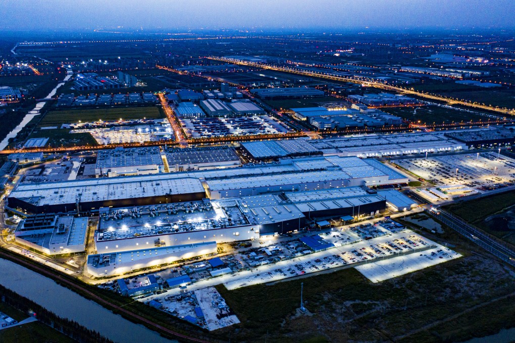 Tesla’s Shanghai Gigafactory. A new report ranks the company among the top US firms facing risk exposure in China. Photo: Getty Images