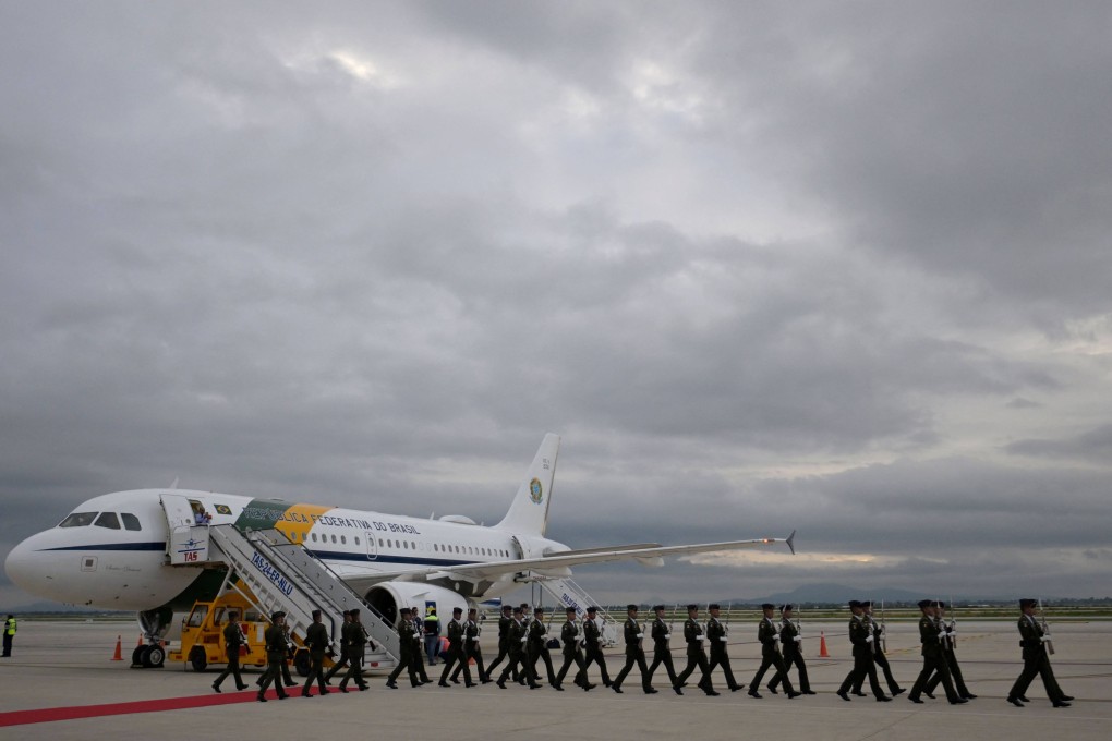 Brazil’s presidential plane at the Felipe Angeles International Airport, Mexico. Photo: AFP