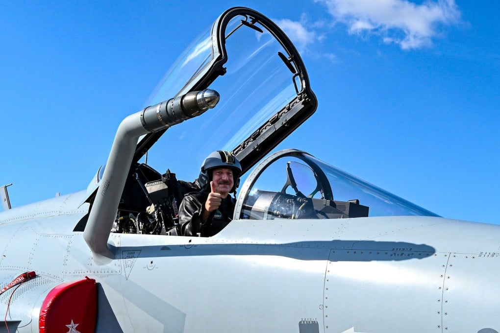Azerbaijan’s President Ilham Aliyev at a formal presentation of the JF-17C (Block-III) multirole fighter jets which were co-developed by China and Pakistan. Photo: Facebook/Ilham Aliyev