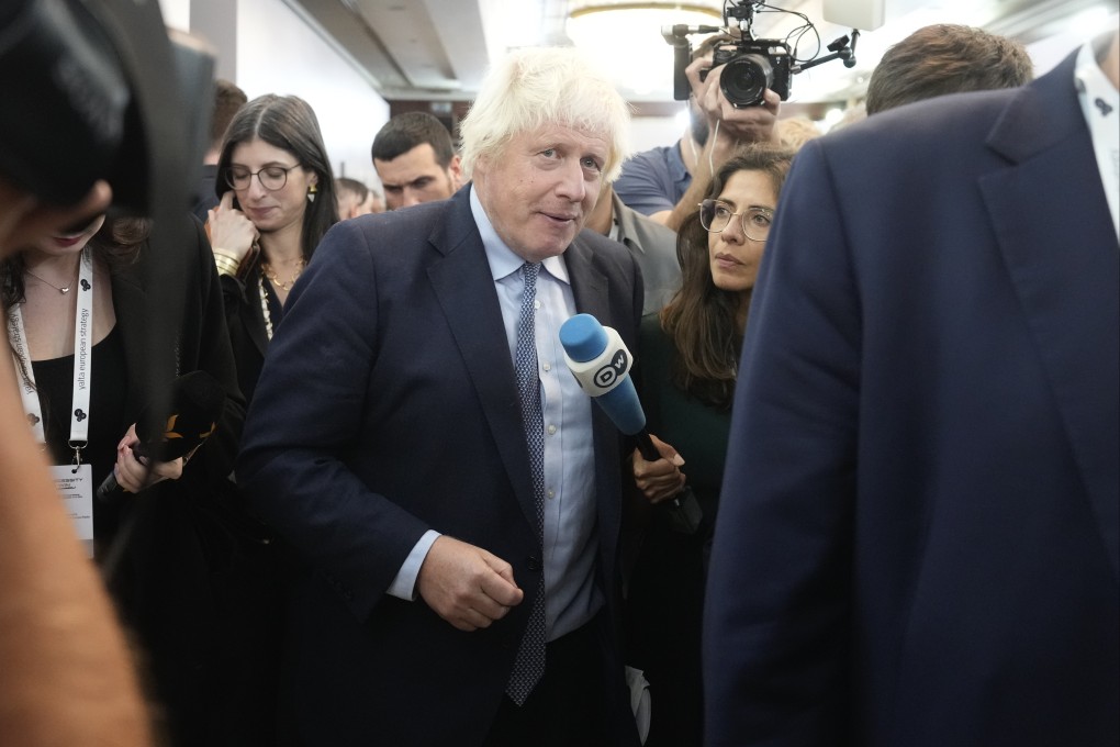 Former British prime minister Boris Johnson was expected to discuss his government’s handling of the Covid-19 pandemic and the parties in Downing Street that contributed to the end of his premiership. Photo: AP