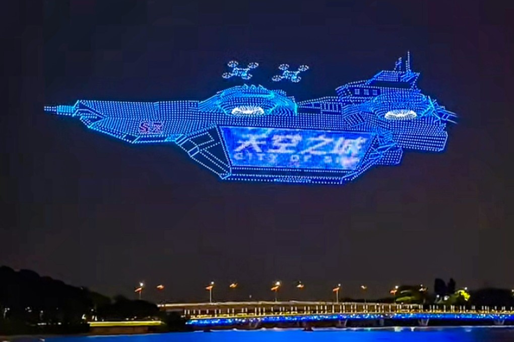 If Shenzhen managed to go ahead with a spectacular National Day drone show, why couldn’t Hong Kong? Photo: XiaoHongShu/ 全国执行无人机表演团队