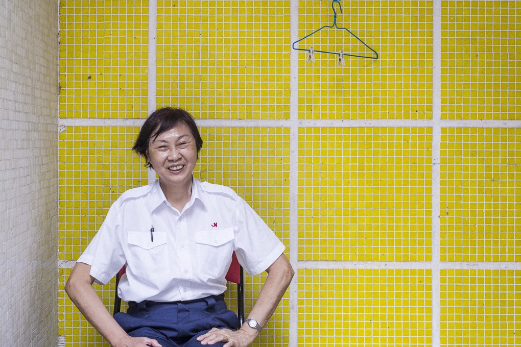 Mei Fung, a caretaker who works in Sheung Wan, Hong Kong, from 6am to 5.30pm. Photo: Maxime Vanhollebeke