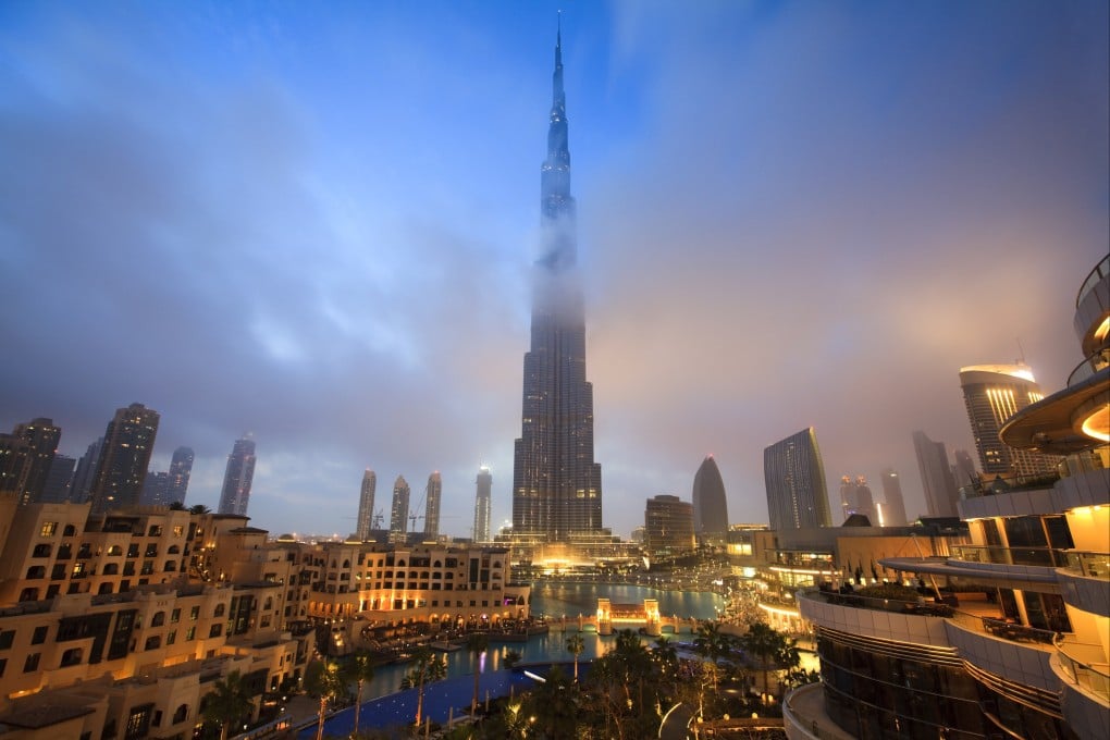 Burj Khalifa rises into the clouds. It’s the tallest man-made structure in the World at 828 metres, in downtown Dubai. Photo: Getty Images