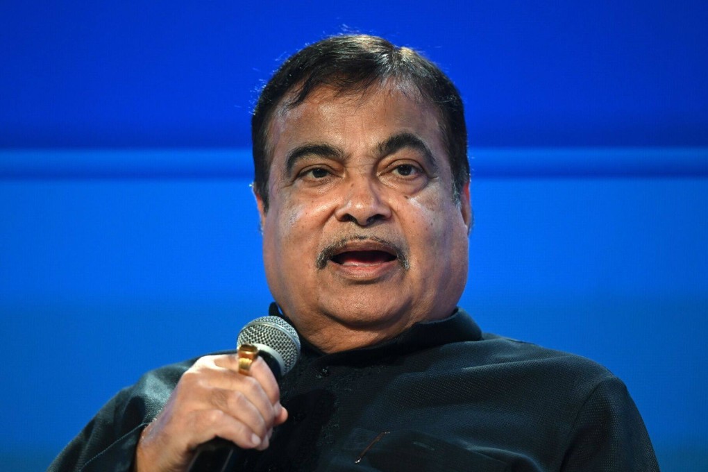 Nitin Gadkari, India’s minister of road transport and highways, during an energy summit in New Delhi last month. Photo: Bloomberg