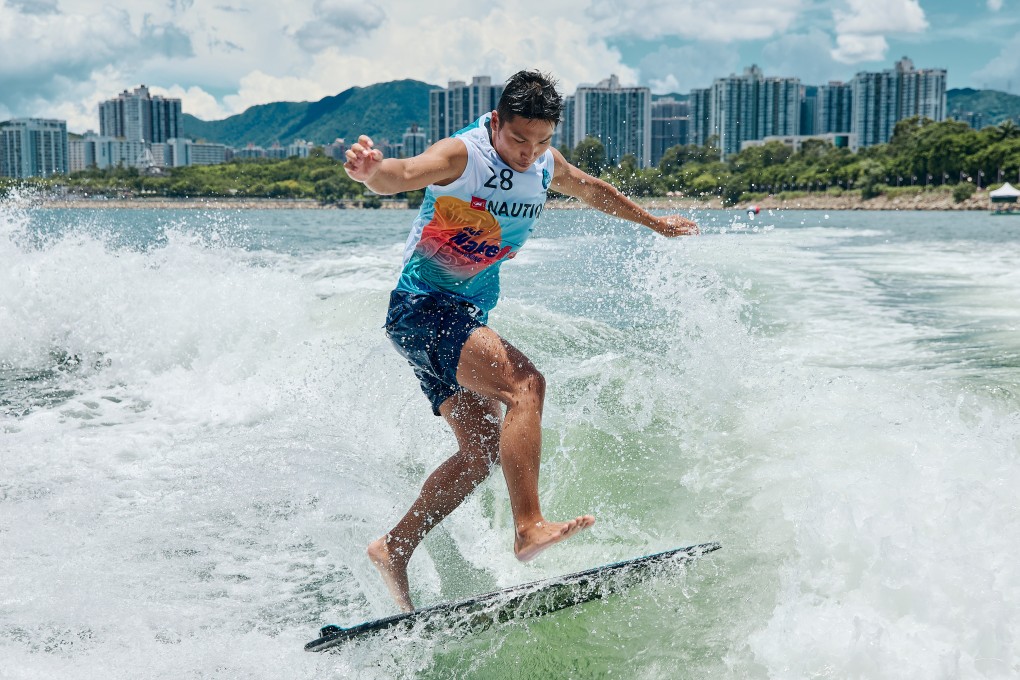Wakesurfer Harry Cheng competes in a tournament earlier in 2024. The World Wakesurf Championships will be held between November 2 and 10 in Hong Kong. Photo: HKCWA/Visala Wong