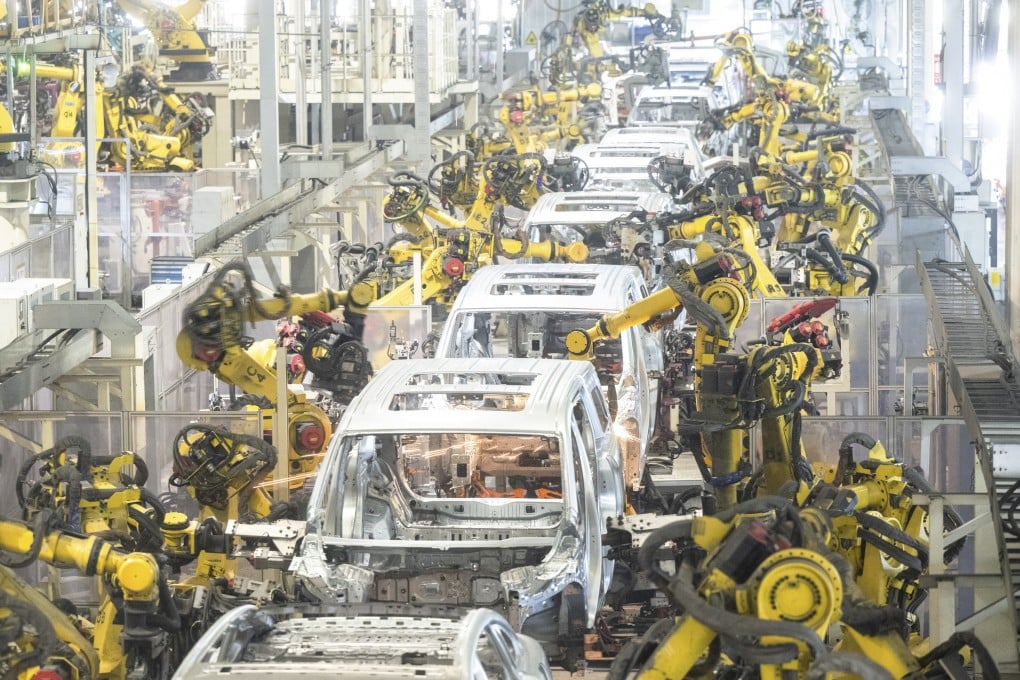 New European Union tariffs on mainland-made EVs, such as these by Chinese luxury brand Voyah, will be imposed by October 31 for five years. Photo: Xinhua