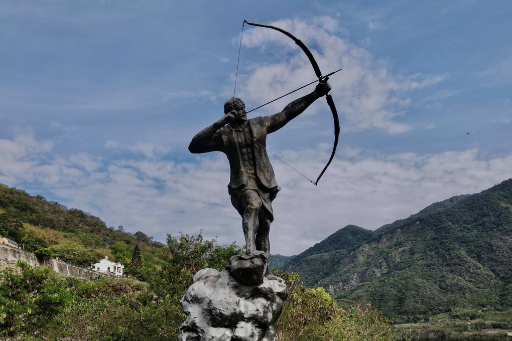 A statue of an indigenous hunter at a village in Chishang, Taiwan. Photo: AFP