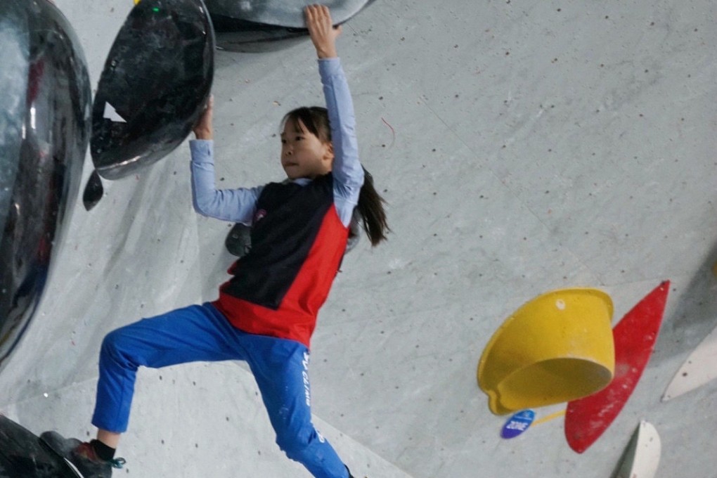 Veronica Chik won the boulder-and-lead combined competition for her age category. Photo: Chinese Mountaineering Association