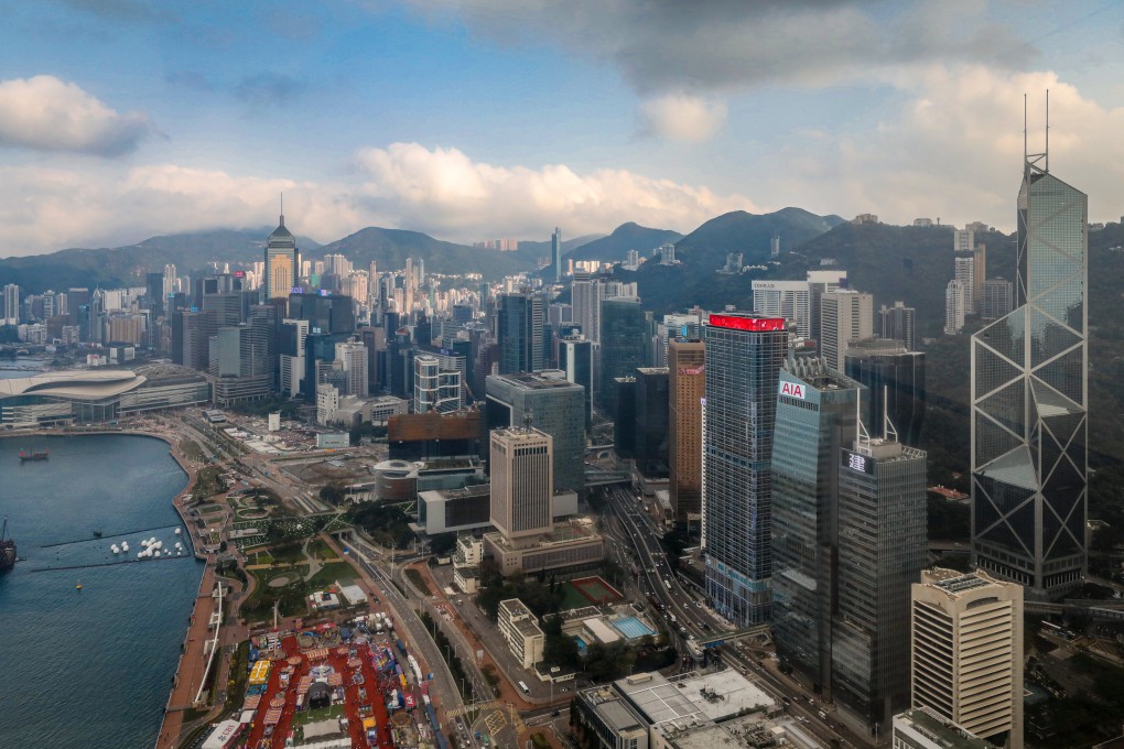 General view of high-rise buildings in Central district, Hong Kong, February 22, 2024. Photo: Sun Yeung