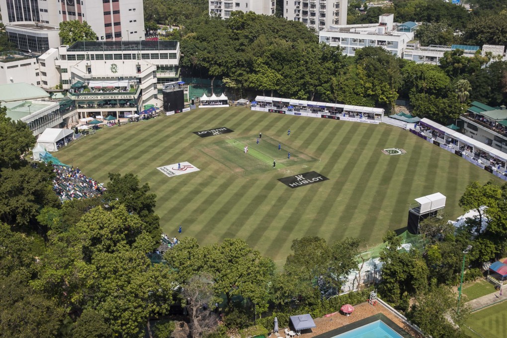 The last edition of the Hong Kong Cricket Sixes is seen from above its then venue Kowloon Cricket Club in 2017. Photo: Getty Images