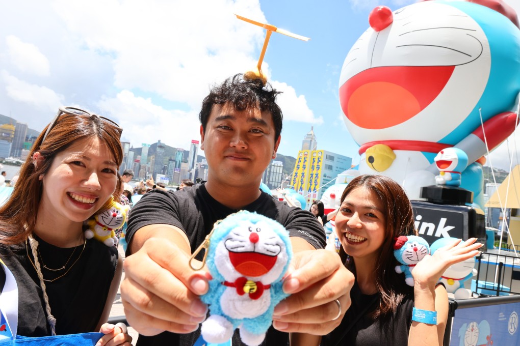 Japanese tourists in Hong Kong visit a Doraemon exhibition in July. Photo: Dickson Lee