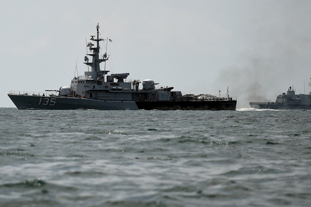 Ships of the Royal Malaysian Navy on patrol in 2015. Half of the country’s 49 ships are operating beyond their serviceable lifespan. Photo: AFP