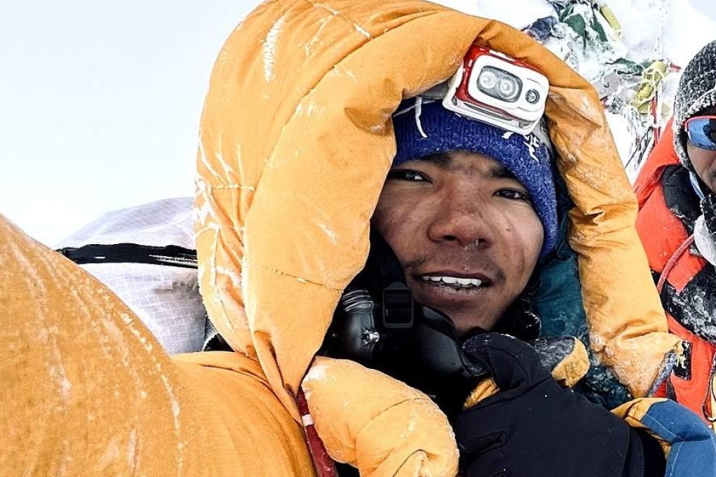 Nepali climber Nima Rinji Sherpa, 18, atop Mount Makalu in May. Photo: Instagram/nimasherpa_official