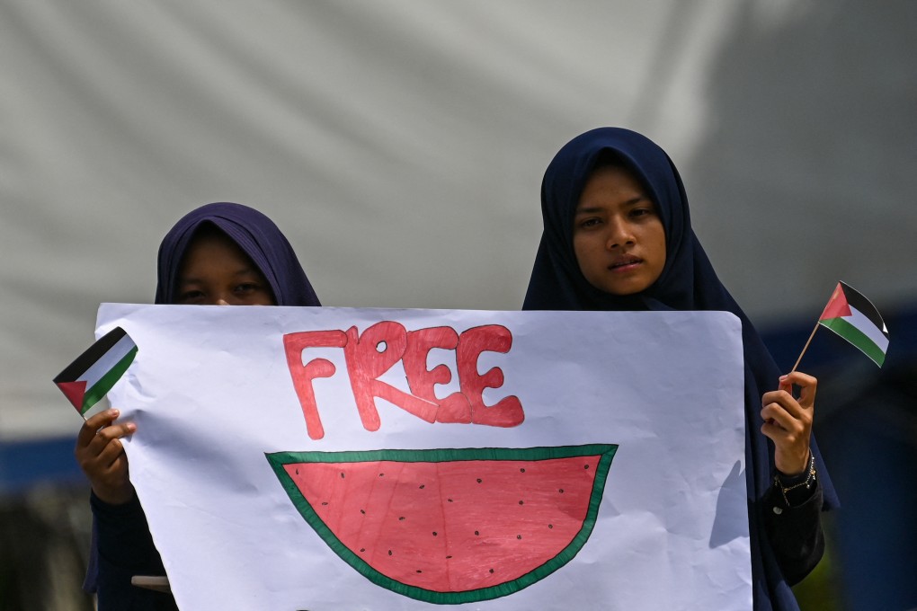 Pro-Palestinian activists take part in a protest against Israel’s actions in Gaza. Photo: AFP