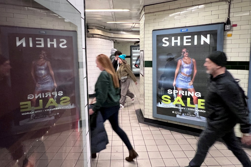 A Shein advertisement seen in London. Photo: Reuters