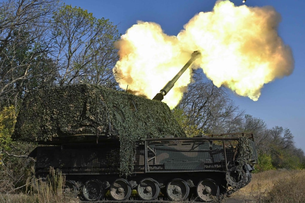Ukrainian servicemen fire a self-propelled howitzer toward Russian positions near the front line in the Chasiv Yar area in the Donetsk region in September. Photo: AFP