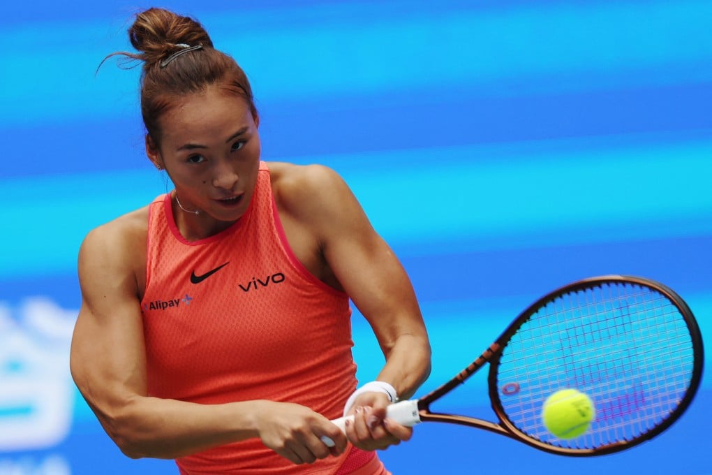 China’s Zheng Qinwen booked her spot in the Wuhan Open quarter-finals of the Wuhan Open by beating Canada’s Leylah Fernandez. Photo: Reuters