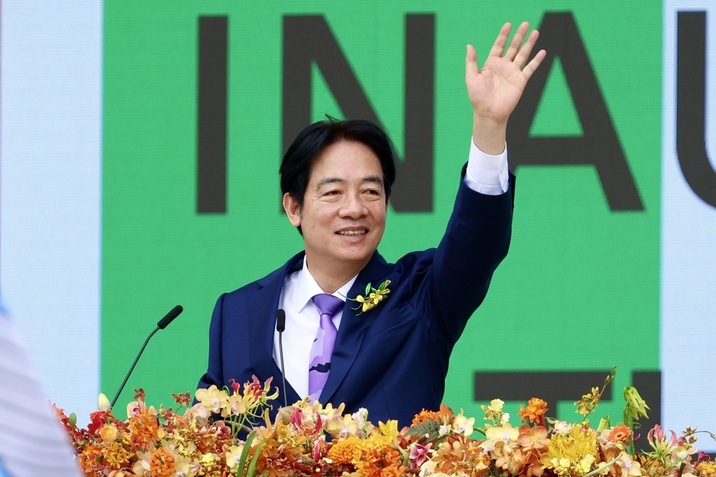 Taiwanese leader William Lai Ching-te waves during his inauguration ceremony in Taipei on May 20. Photo: EPA-EFE